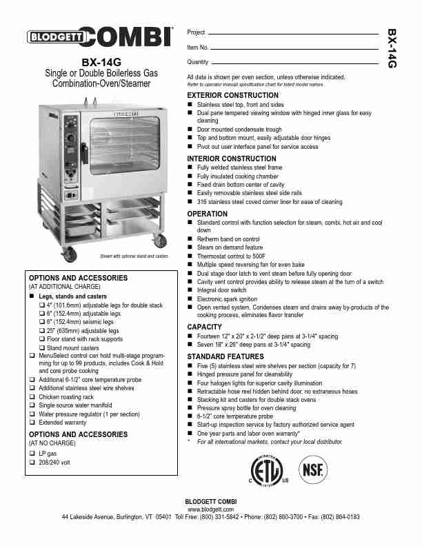 Blodgett Convection Oven BC14Gpage_pdf